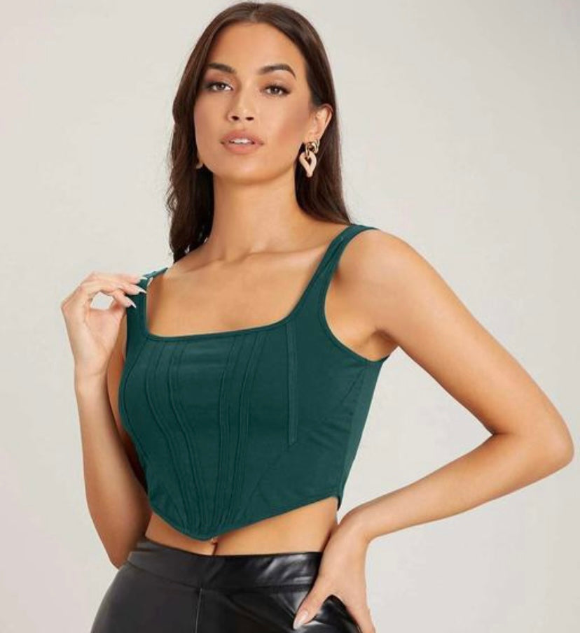 Aysmmetrical crop top.