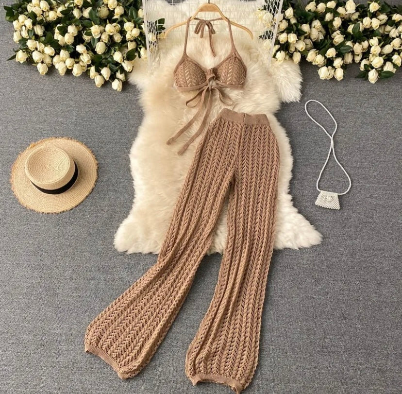 ‘ I miss you beach’ crochet, co-ord set